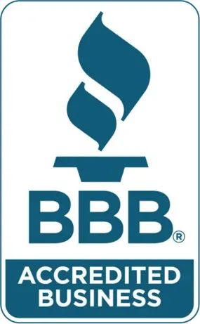 Better Business Bureau accredited member badge for Glass Doctor Auto of Cedar Park.
