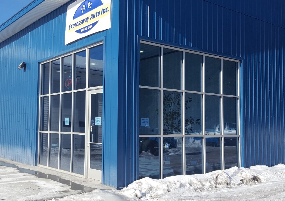 Aluminum Store Front installed by Glass Doctor of Fairbanks