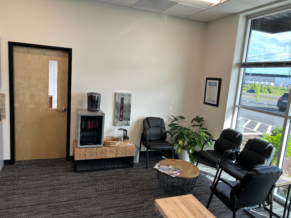 Shop customer seating area