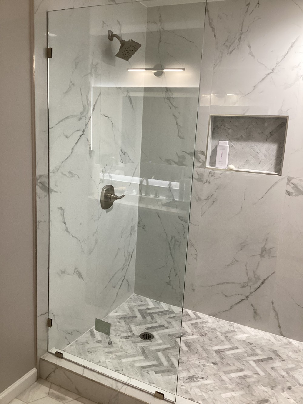 Installed a Single Panel Shower Door in Greensboro
