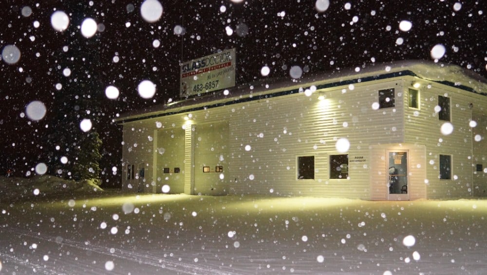 Winter in North Pole here at Glass Doctor of Fairbanks
