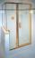 square framed shower enclosure with swinging door
