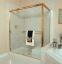 rectangle framed shower enclosure with sliding door