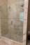 rectangle shower enclosure with waterfall decorative heavy glass swinging door