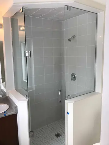 Angled Glass Shower Door