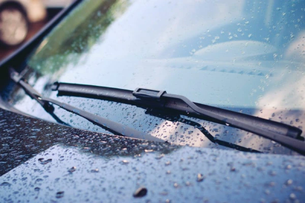 Close up of a car wiper.