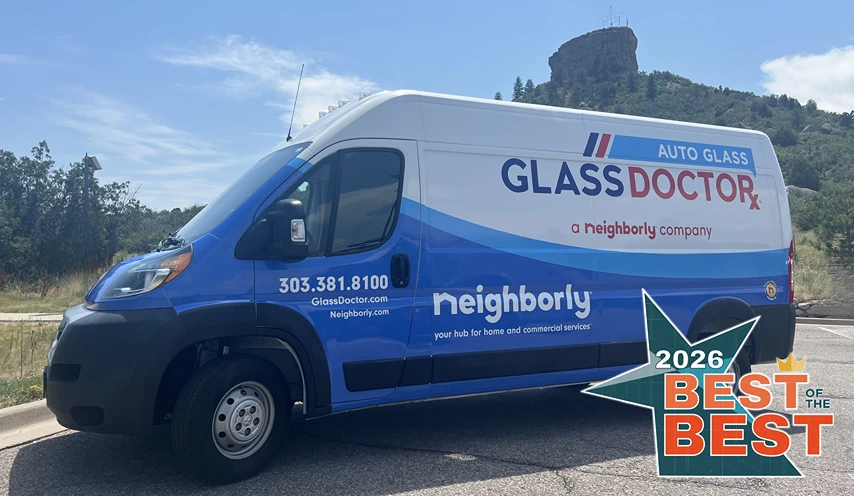 Glass Doctor Auto of Castle Rock service van with 2026 Best of the Best badge.