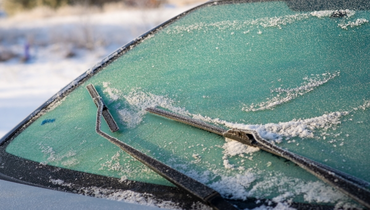 Ice on windshield