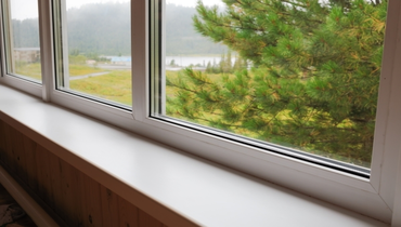 Inside of windowsill ledge